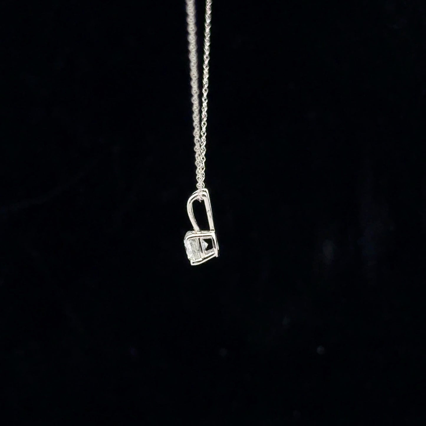 0.50ct G/I1 Solitaire Necklace - 10KW - Natural Diamond - 53181