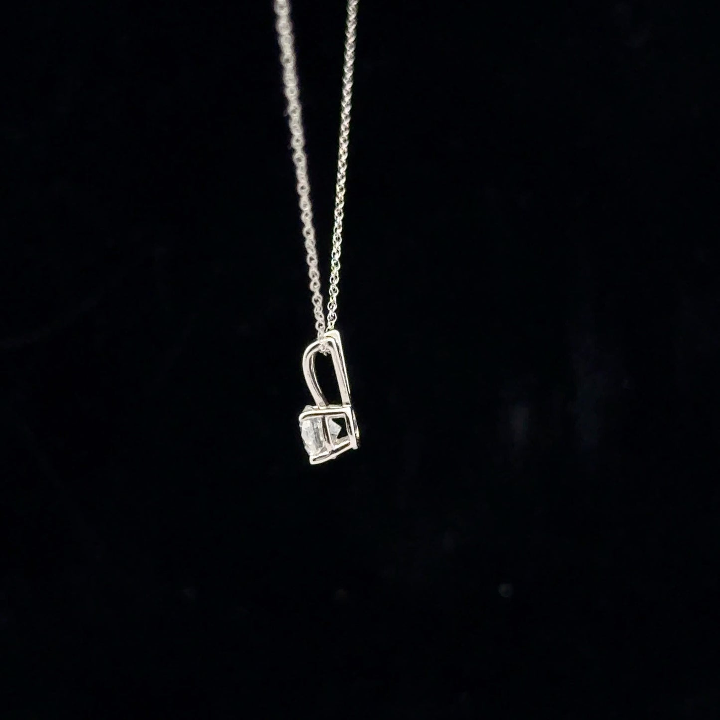 0.50ct H/I1 Solitaire Necklace - 10KW - Natural Diamond - 53182