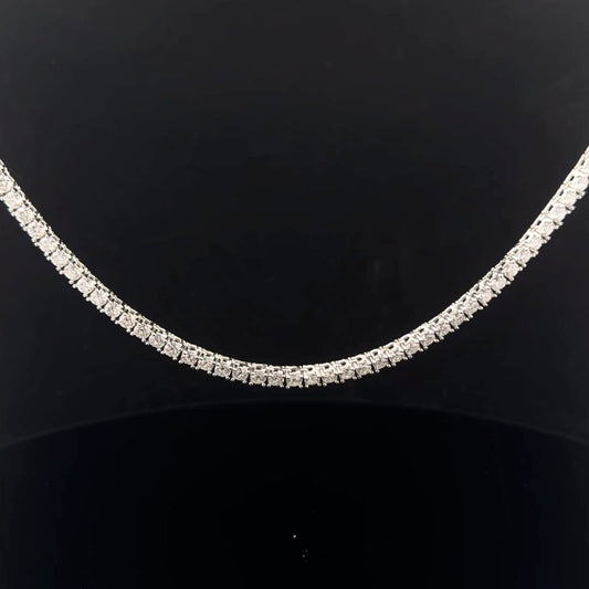 Tennis necklace 16.16ctw 3mm 20" - 925S - Moissanite - 53200