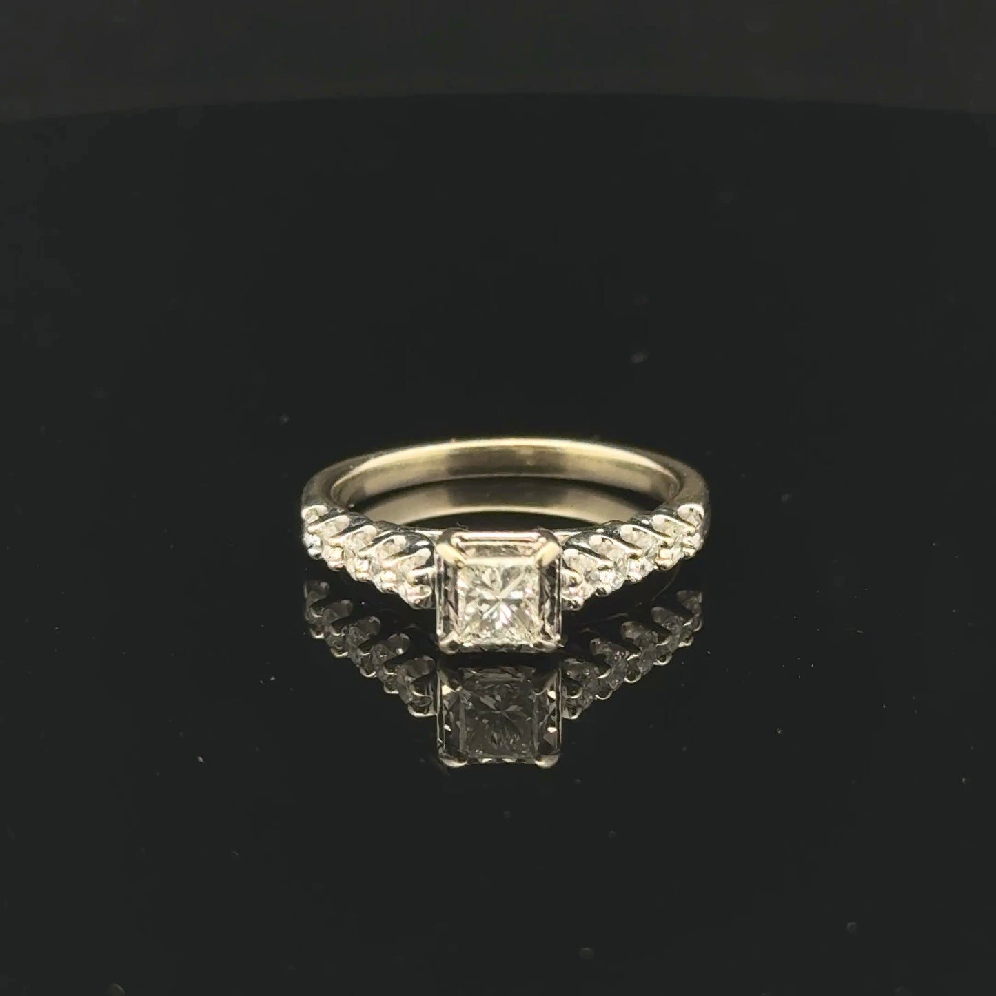 1ctw 0.50ct G/SI2 #7 Princess Band - 14KW - Natural Diamond - 53185