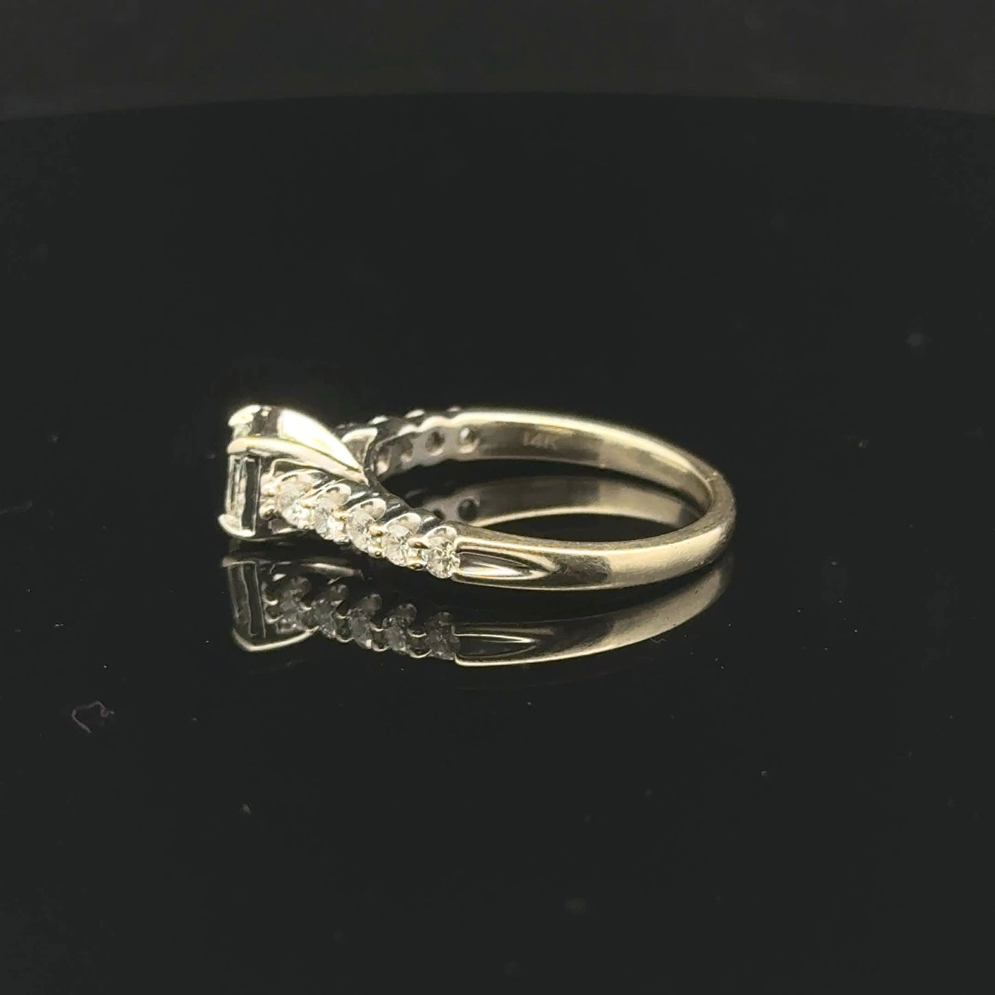 1ctw 0.50ct G/SI2 #7 Princess Band - 14KW - Natural Diamond - 53185