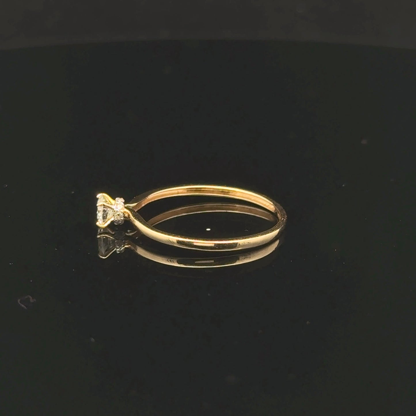 0.25ctw 0.18ct G/SI2 #7 Wrapped Solitaire - 14KY - Natural Diamond - 53189