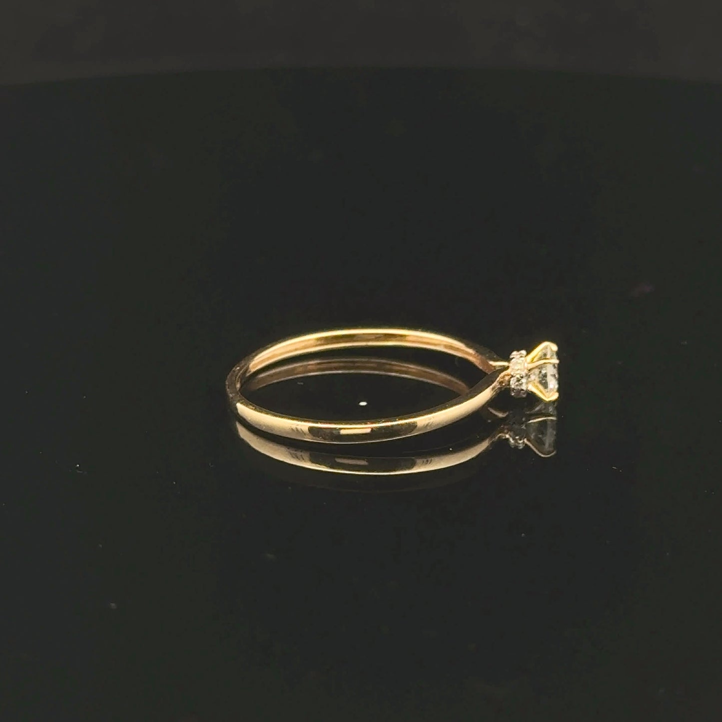 0.25ctw 0.18ct G/SI2 #7 Wrapped Solitaire - 14KY - Natural Diamond - 53189
