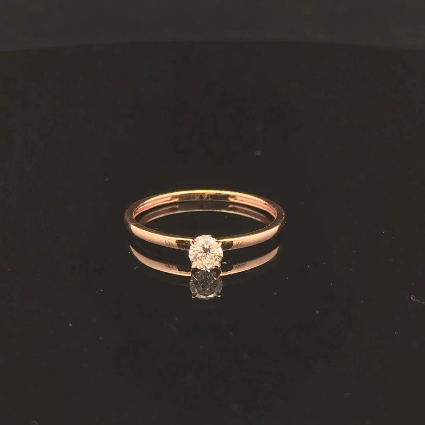 0.25ctw 0.18ct H/SI2 #7 Wrapped Solitaire - 14KR - Natural Diamond - 53190