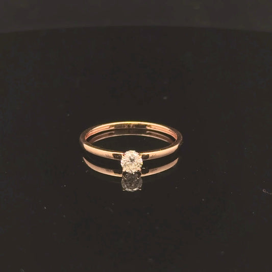 0.25ctw 0.18ct H/SI2 #7 Wrapped Solitaire - 14KR - Natural Diamond - 53190