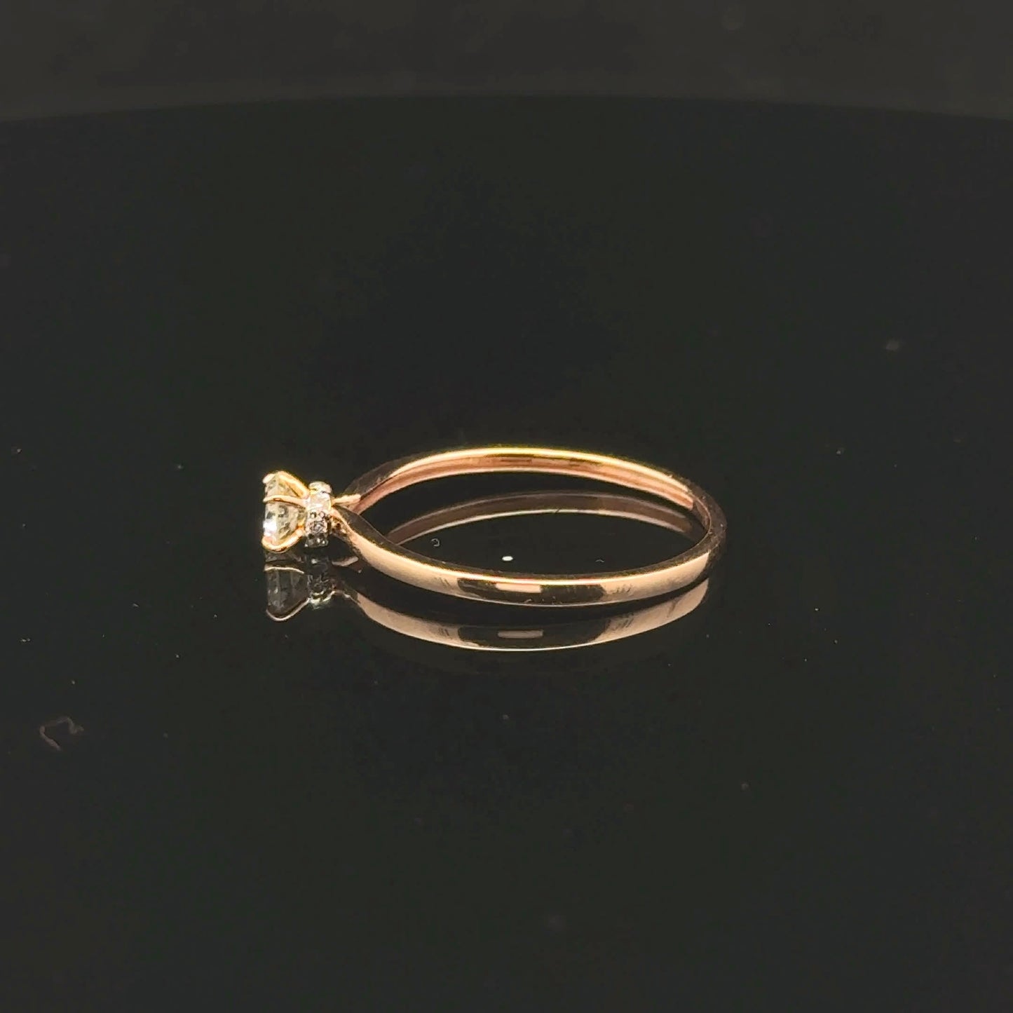 0.25ctw 0.18ct H/SI2 #7 Wrapped Solitaire - 14KR - Natural Diamond - 53190