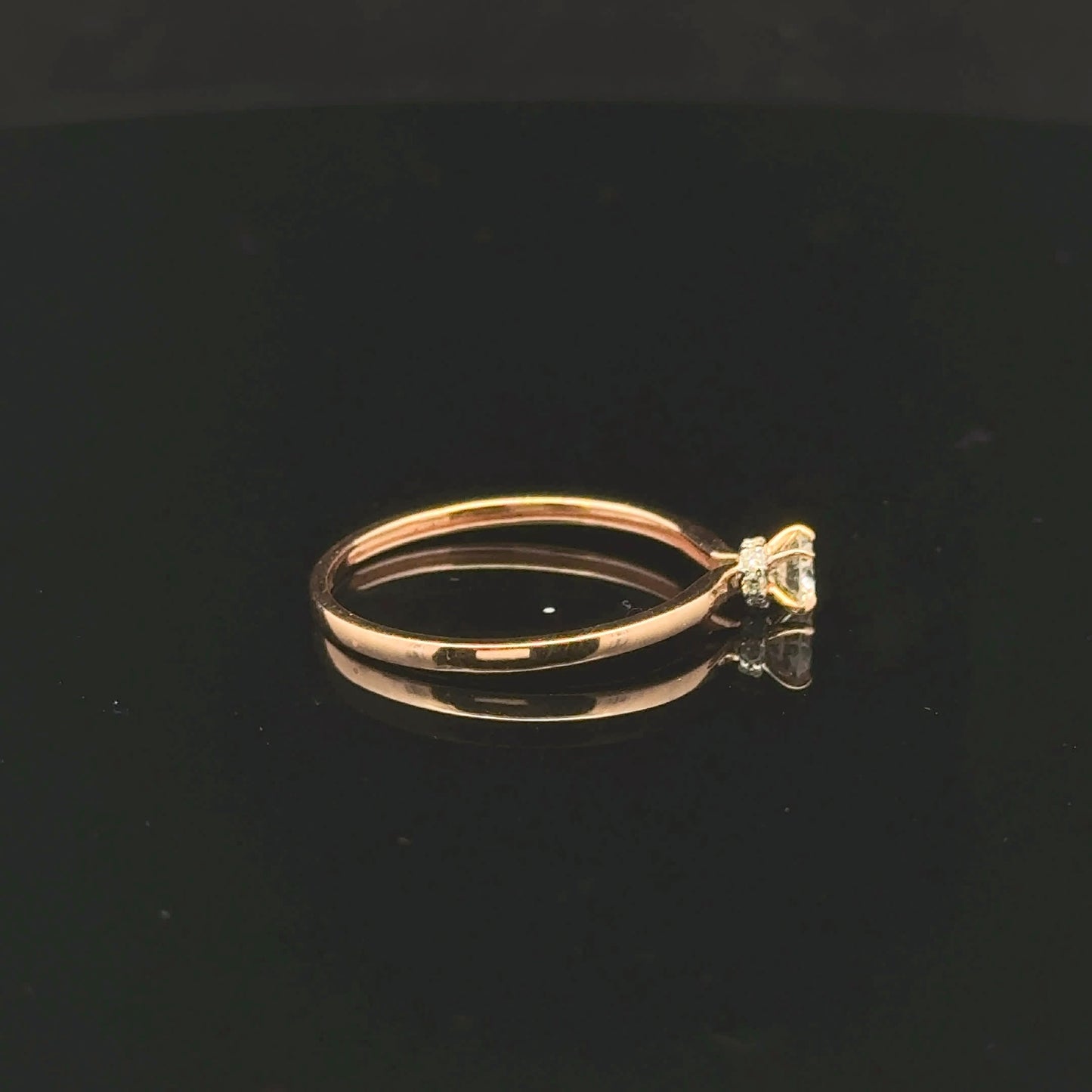 0.25ctw 0.18ct H/SI2 #7 Wrapped Solitaire - 14KR - Natural Diamond - 53190