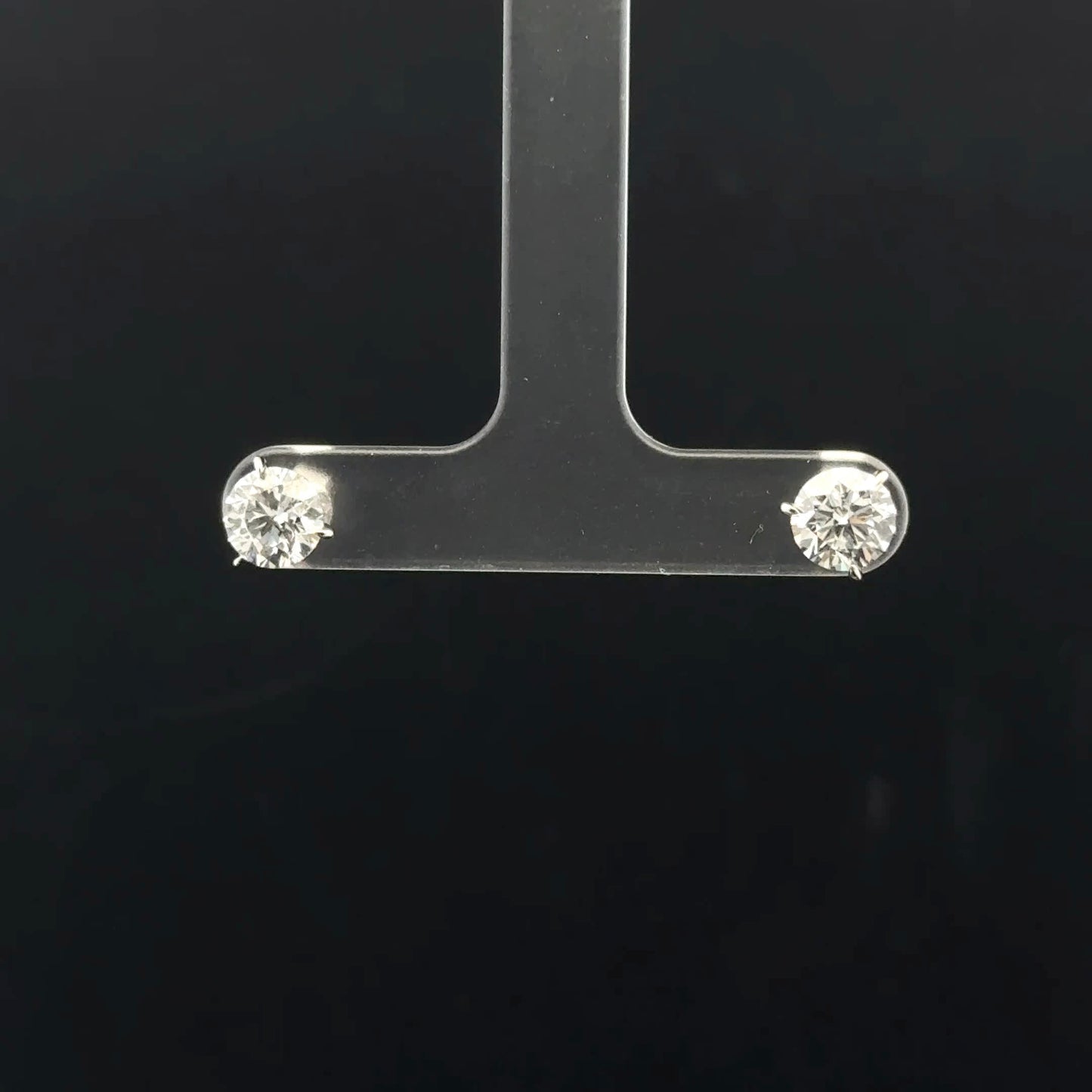 2ctw 1ct each E/SI2 Martini Studs - 14KW - Lab Diamond - 53199