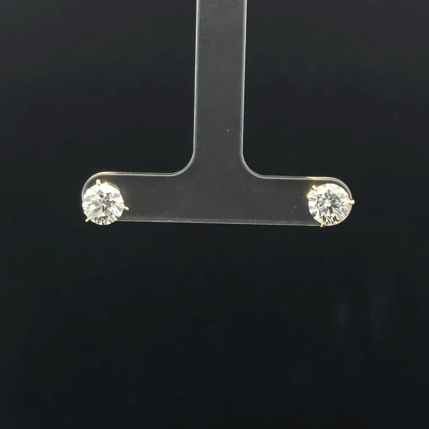 2ctw 1ct each E/SI2 Martini Studs - 14KY - Lab Diamond - 53193