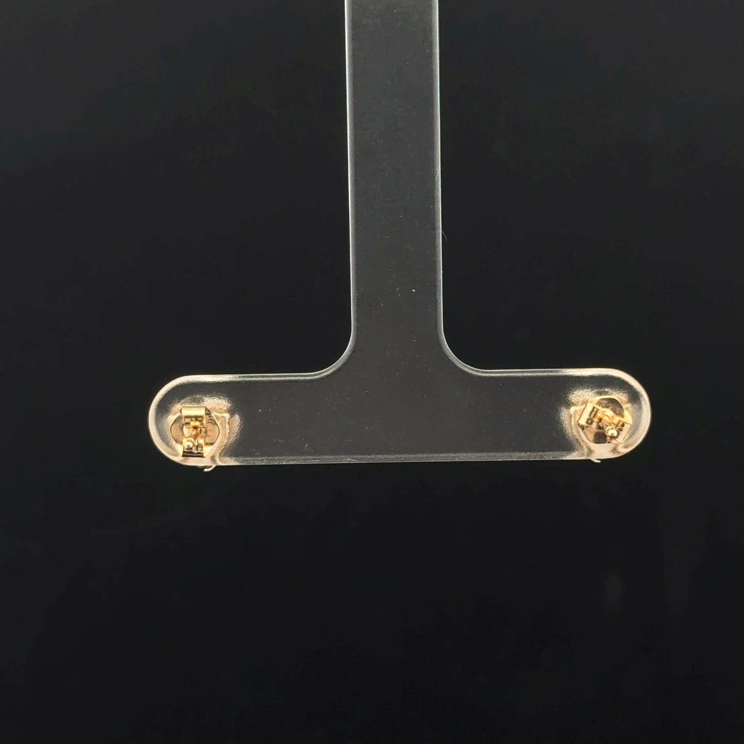 2ctw 1ct each D/VVS1 Heart Studs - 14KY - Moissanite - 53196