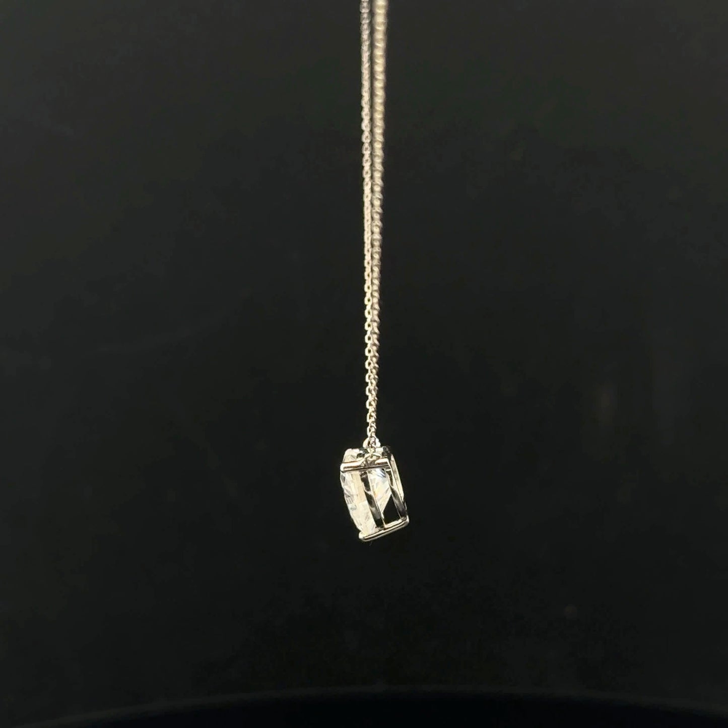 2ct. D/VVS1 Heart Necklace - 14KW - Moissanite - 53231