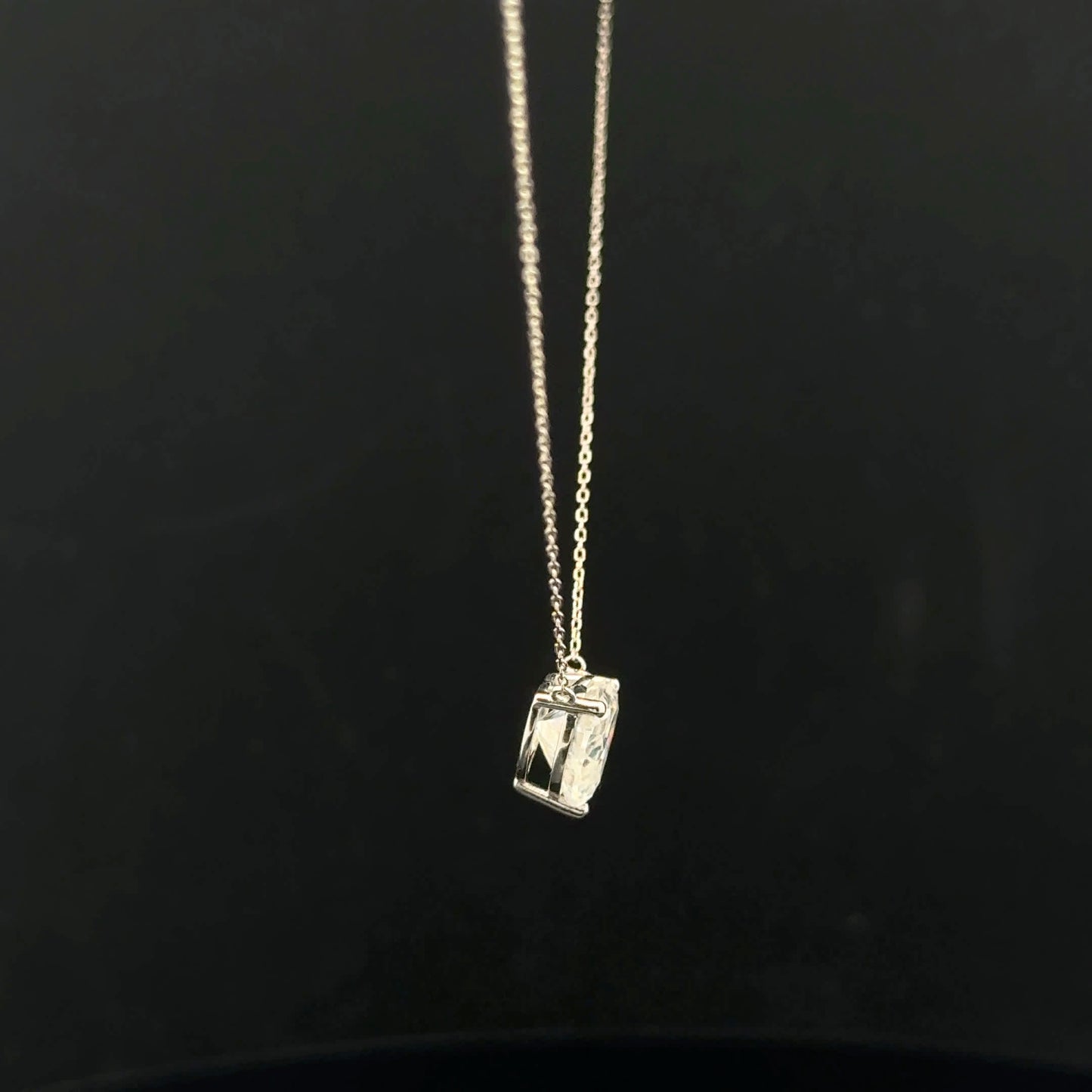 2ct. D/VVS1 Heart Necklace - 14KW - Moissanite - 53231