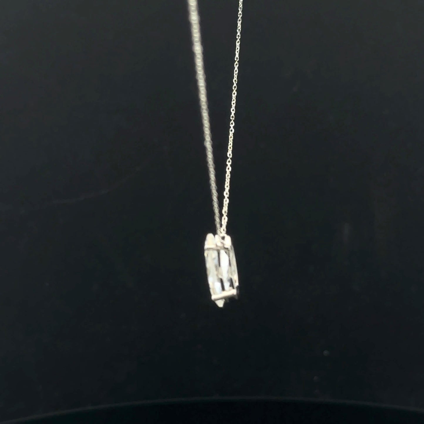 2ct. D/VVS1 Marquee Necklace - 14KW - Moissanite - 53233