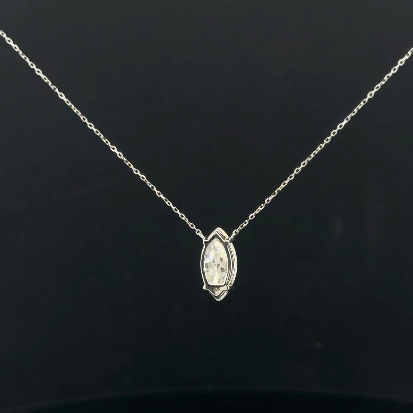 2ct. D/VVS1 Marquee Necklace - 14KW - Moissanite - 53233
