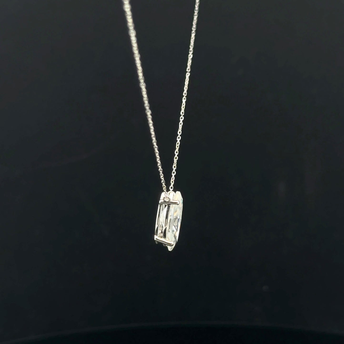 2ct. D/VVS1 Marquee Necklace - 14KW - Moissanite - 53233