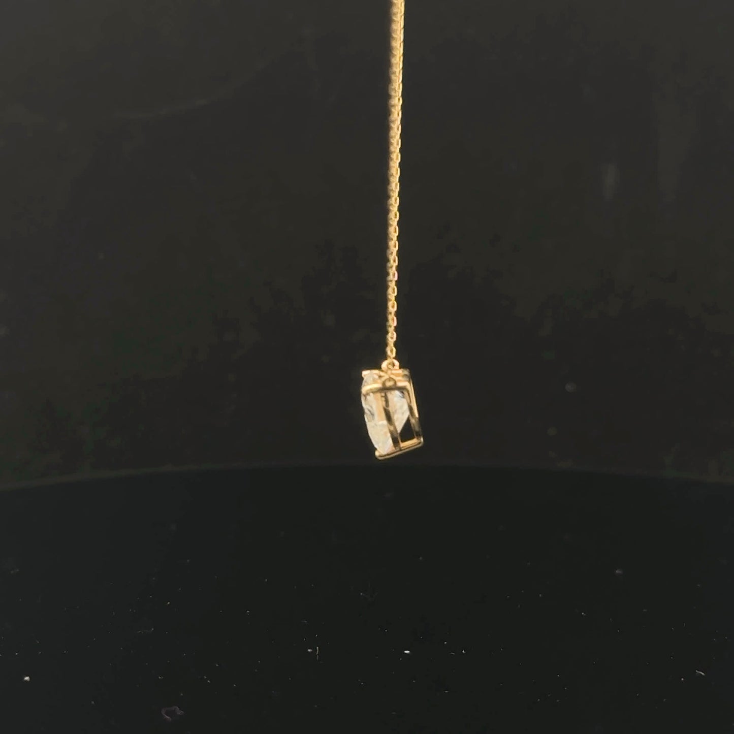 2ct. D/VVS1 Heart Necklace - 14KY - Moissanite - 53232