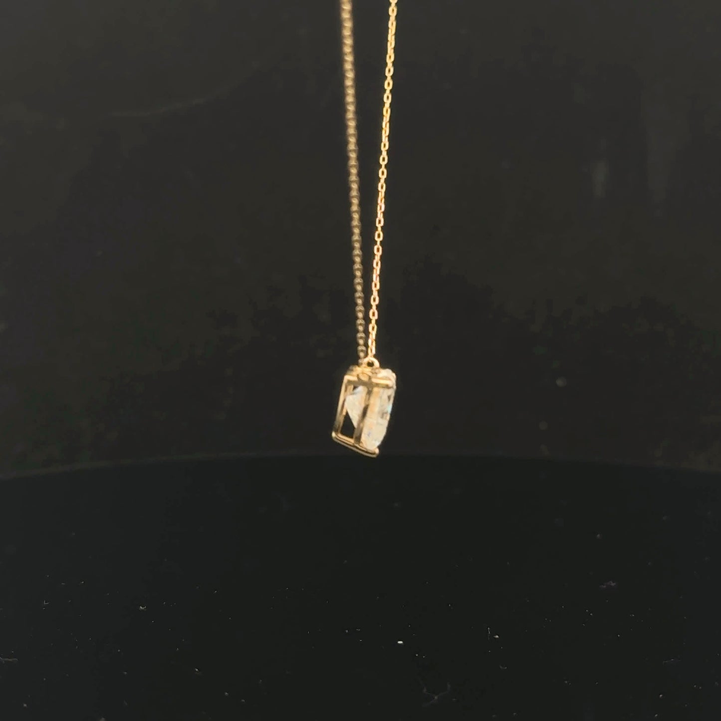 2ct. D/VVS1 Heart Necklace - 14KY - Moissanite - 53232