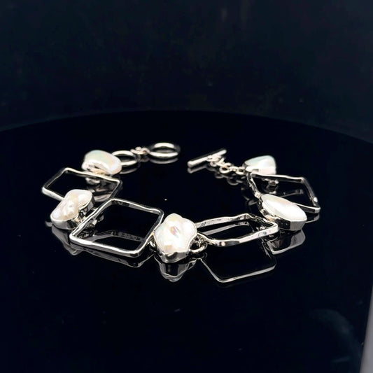 Square bracelet Mediterranean Collection - 925S - Pearl - 53264