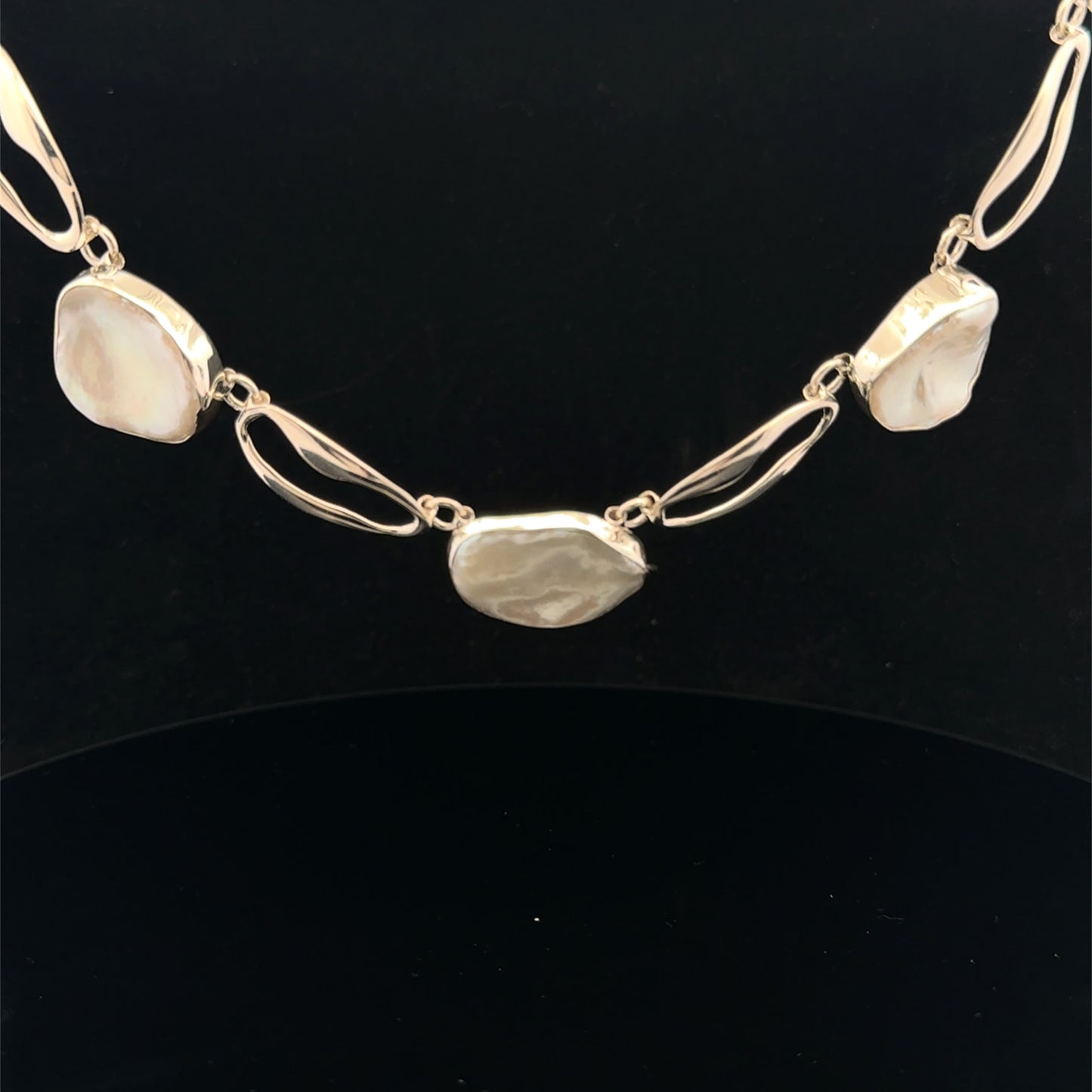 Oval necklace Mediterranean Collection - 925S - Pearl - 53274