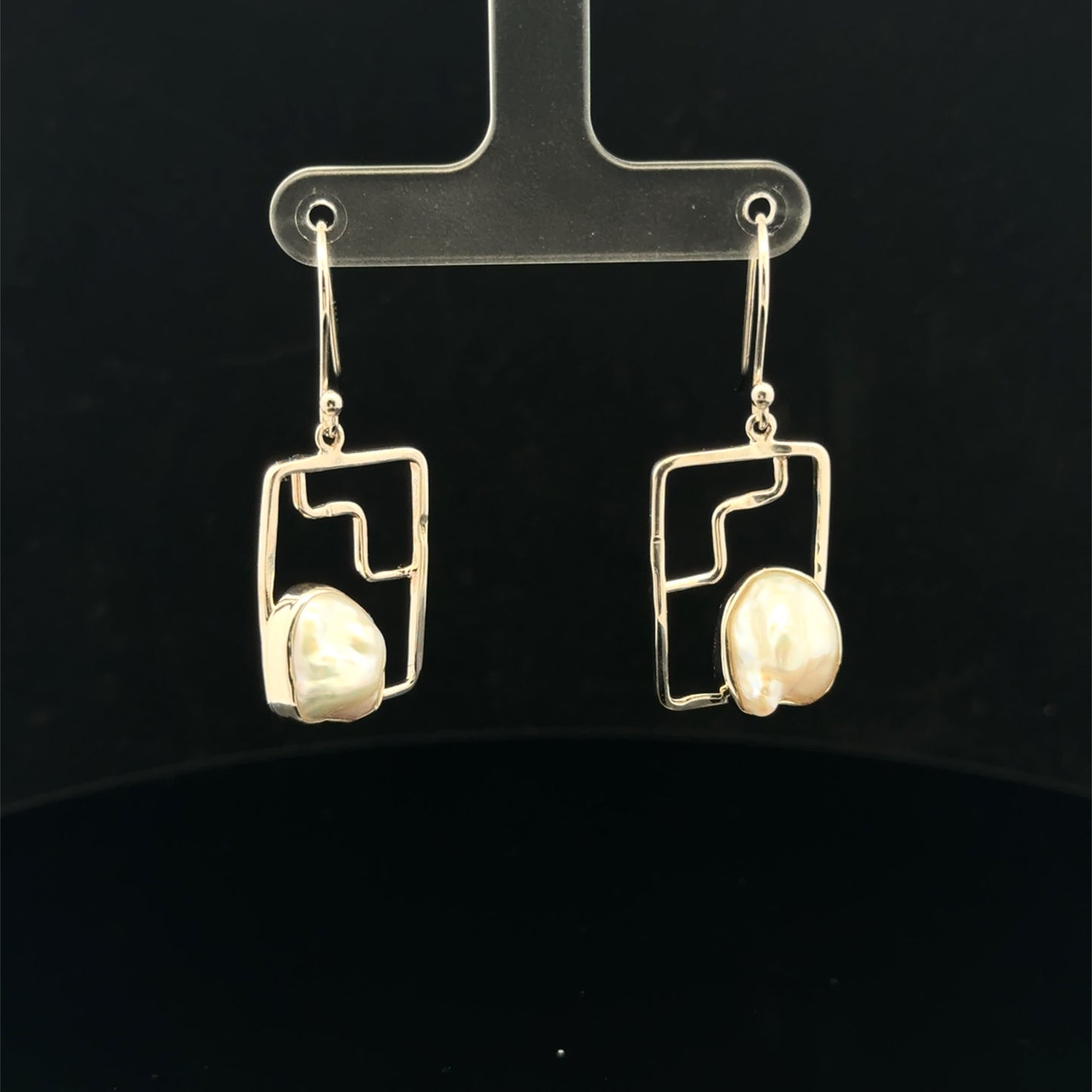 Square earring Mediterranean Collection - 925S - Pearl - 53272