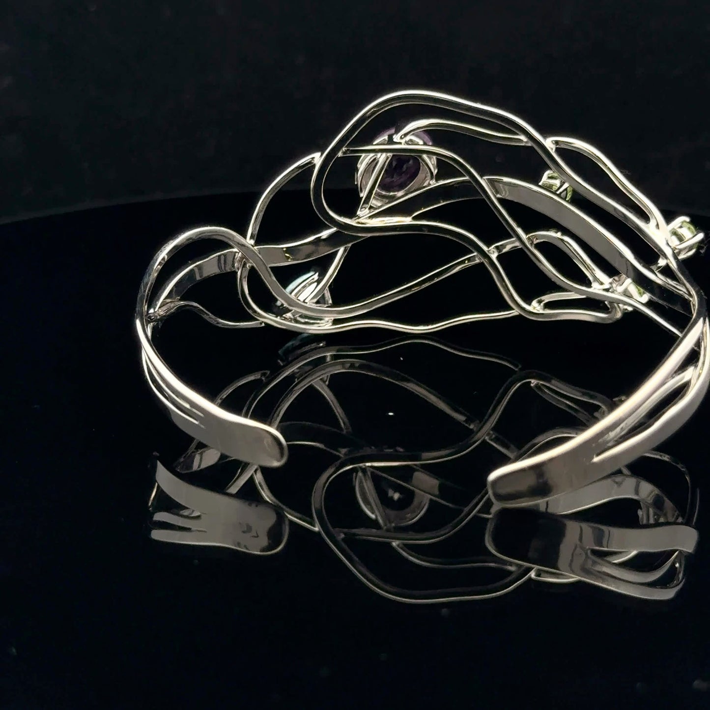 Multi Stone Bracecuff Mediterranean Collection - 925S - Natural stone - 53279