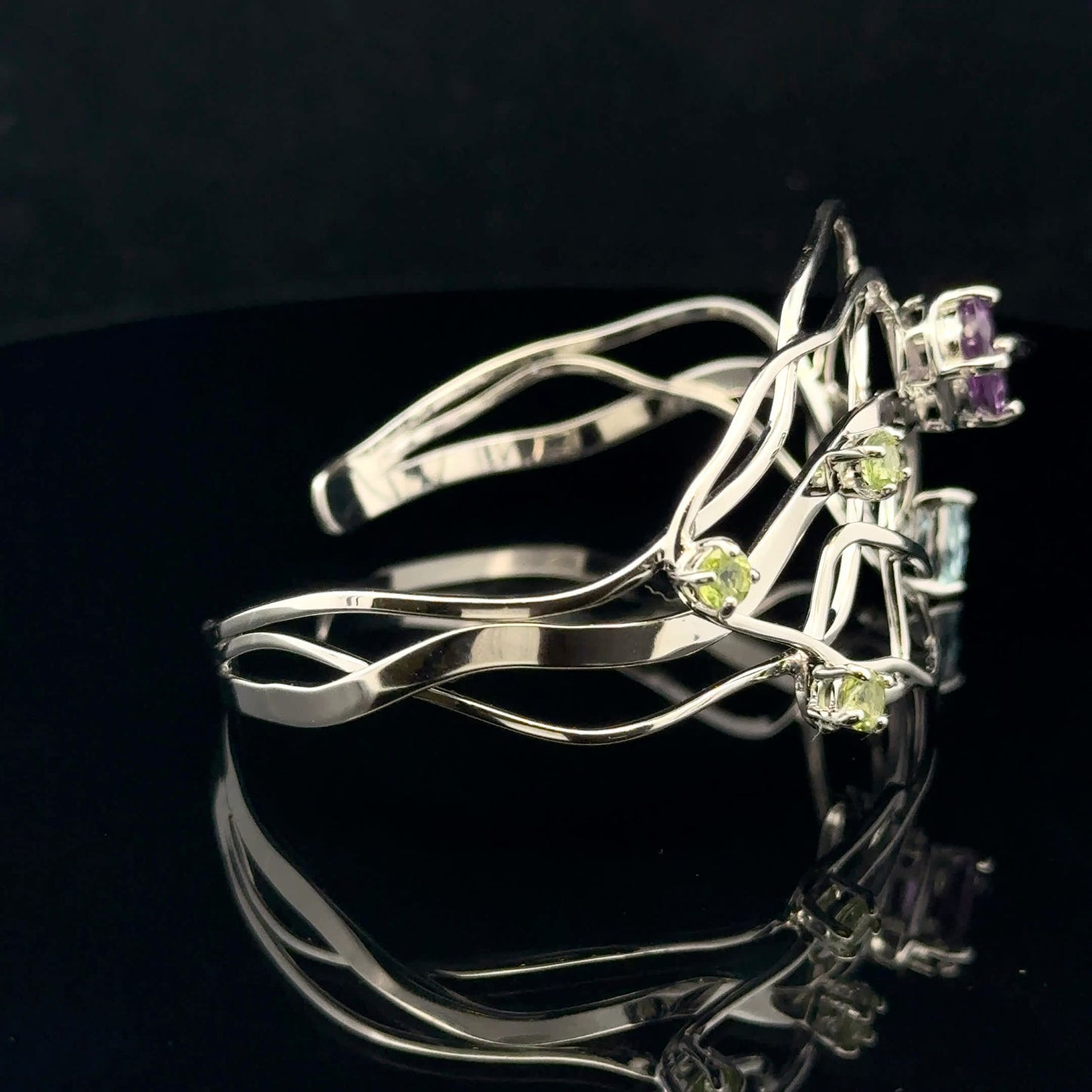 Multi Stone Bracecuff Mediterranean Collection - 925S - Natural stone - 53279