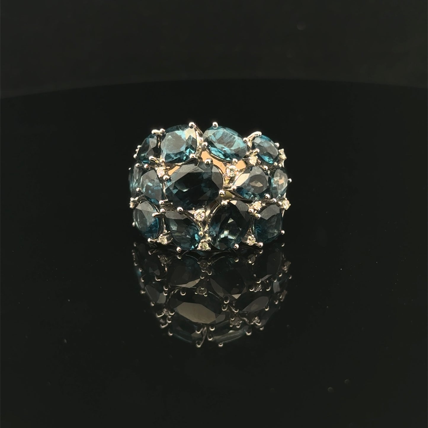 ATS1360 Ring EFFY Topaz - 14KW - Natural Diamond - 53329