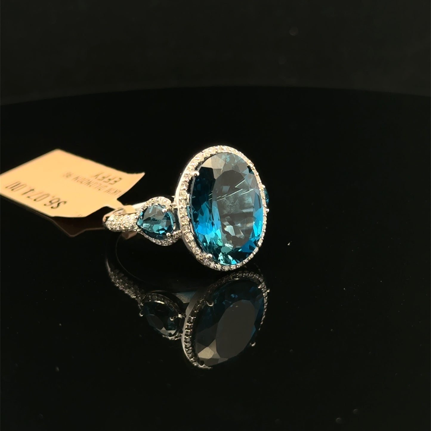 ATS1215 Ring EFFY Topaz - 14KW - Natural Diamond - 53327