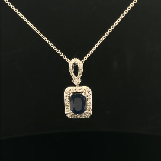 ATS1285 Pendant EFFY Sapphire - 14KW - Natural Diamond - 53326