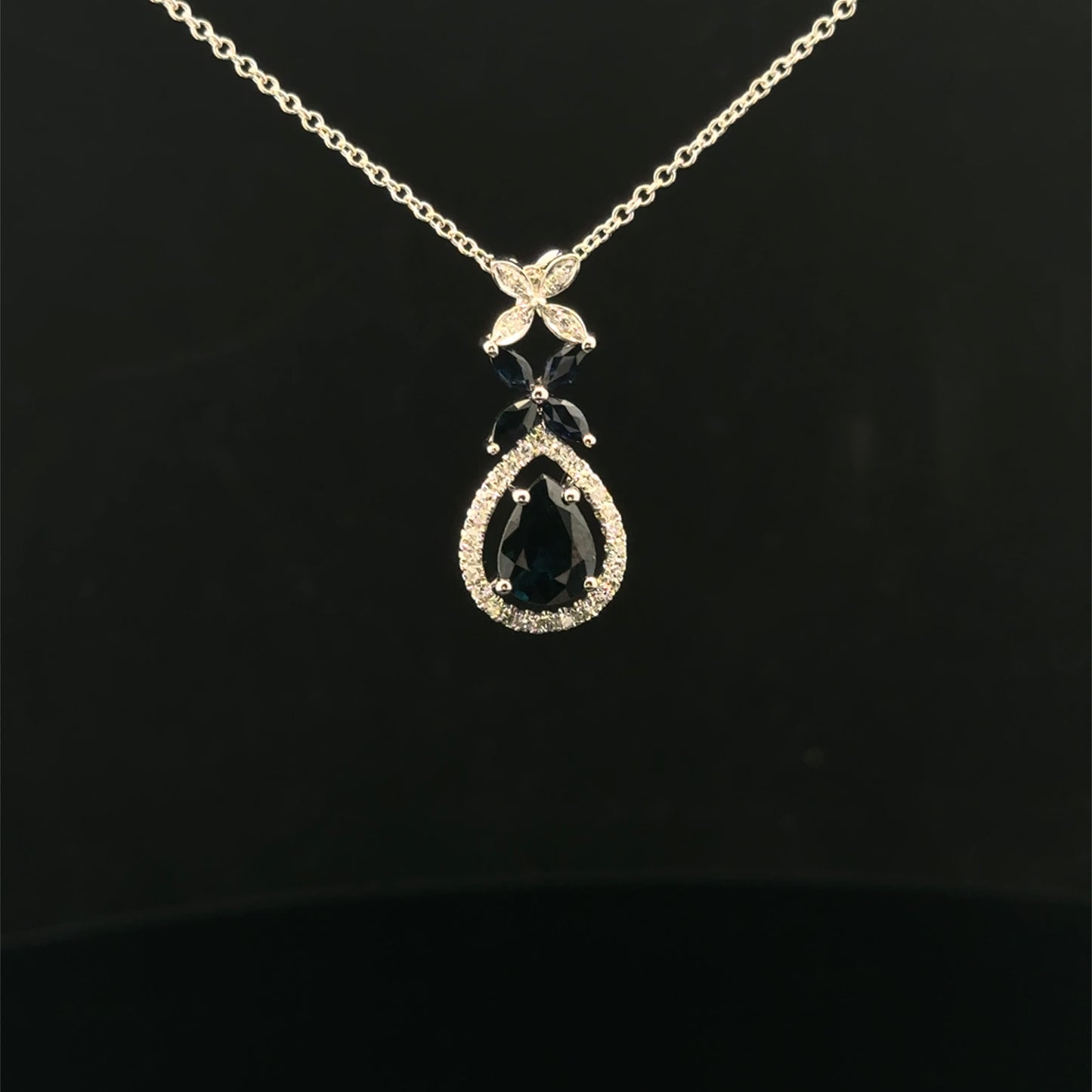 ATS0825 Pendant EFFY Sapphire - 14KW - Natural Diamond - 53325