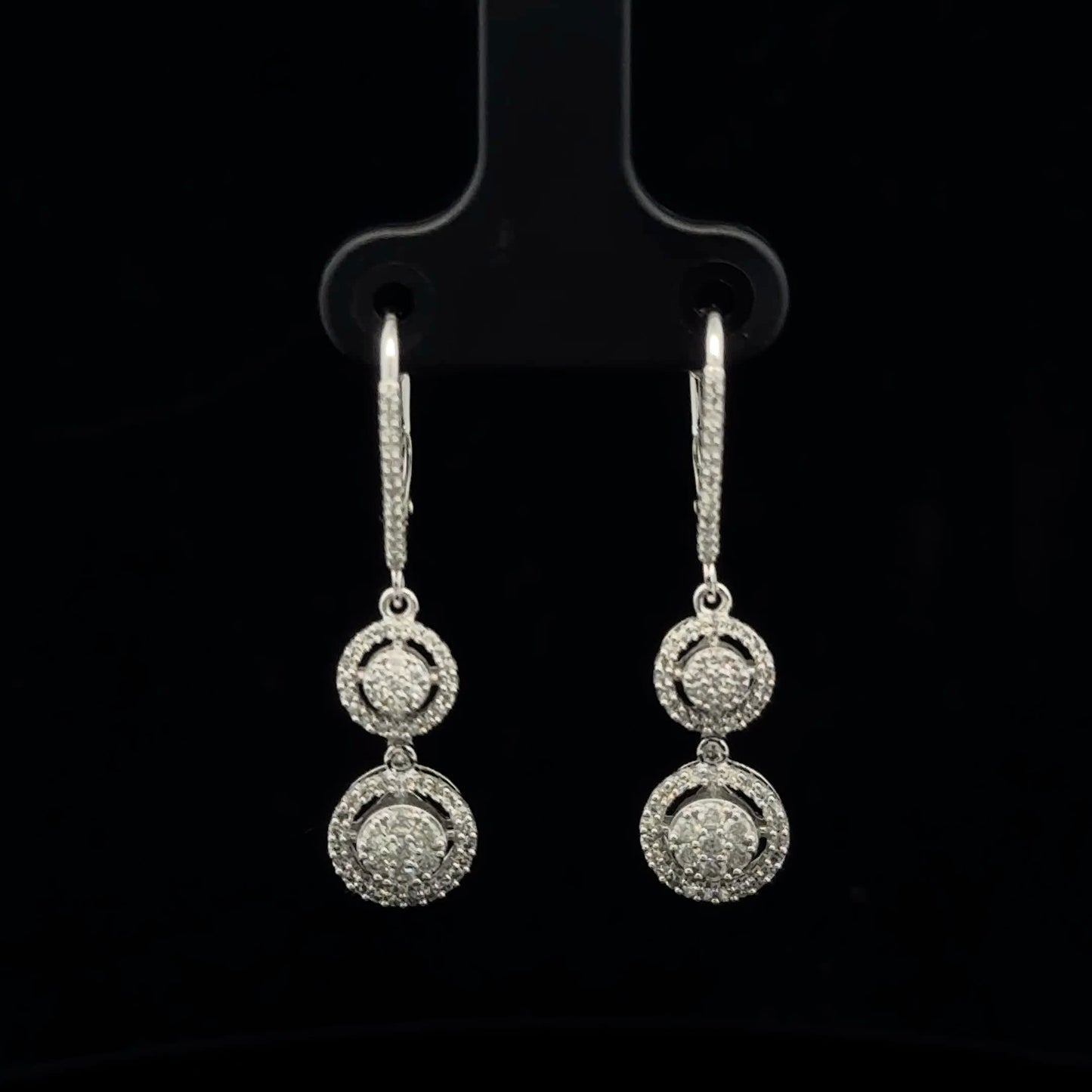 0.50ctw G/SI2 Halo Double Drop - 14KW - Natural Diamond - 53339