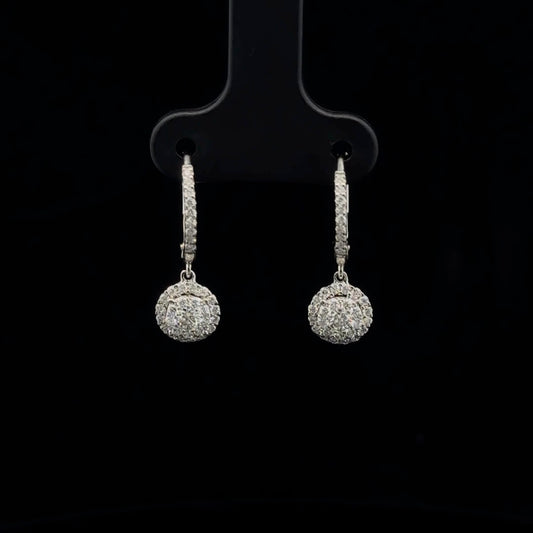 0.50ctw F/VS2 Halo Drop - 14KW - Natural Diamond - 53340