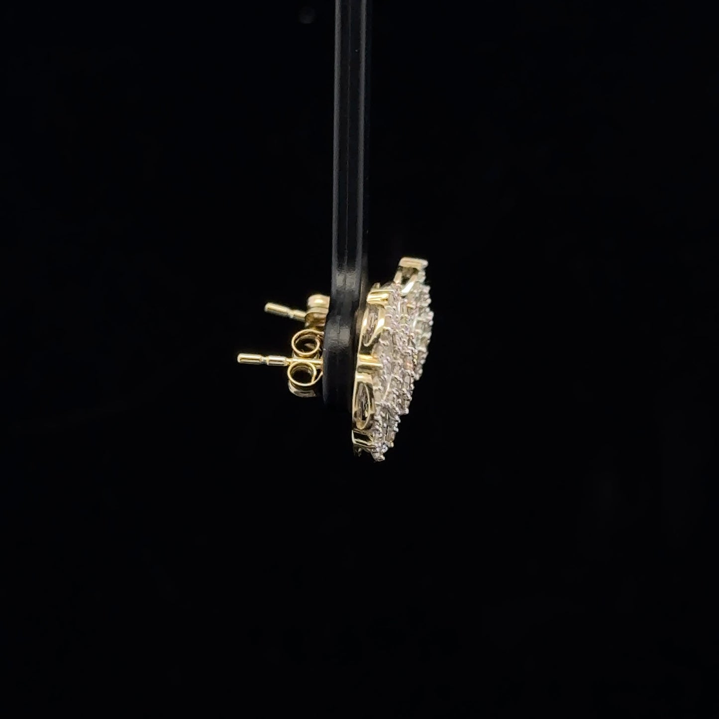 1.00ctw H/SI2 Flower Snow Earrings - 10KY - Natural Diamond - 53344