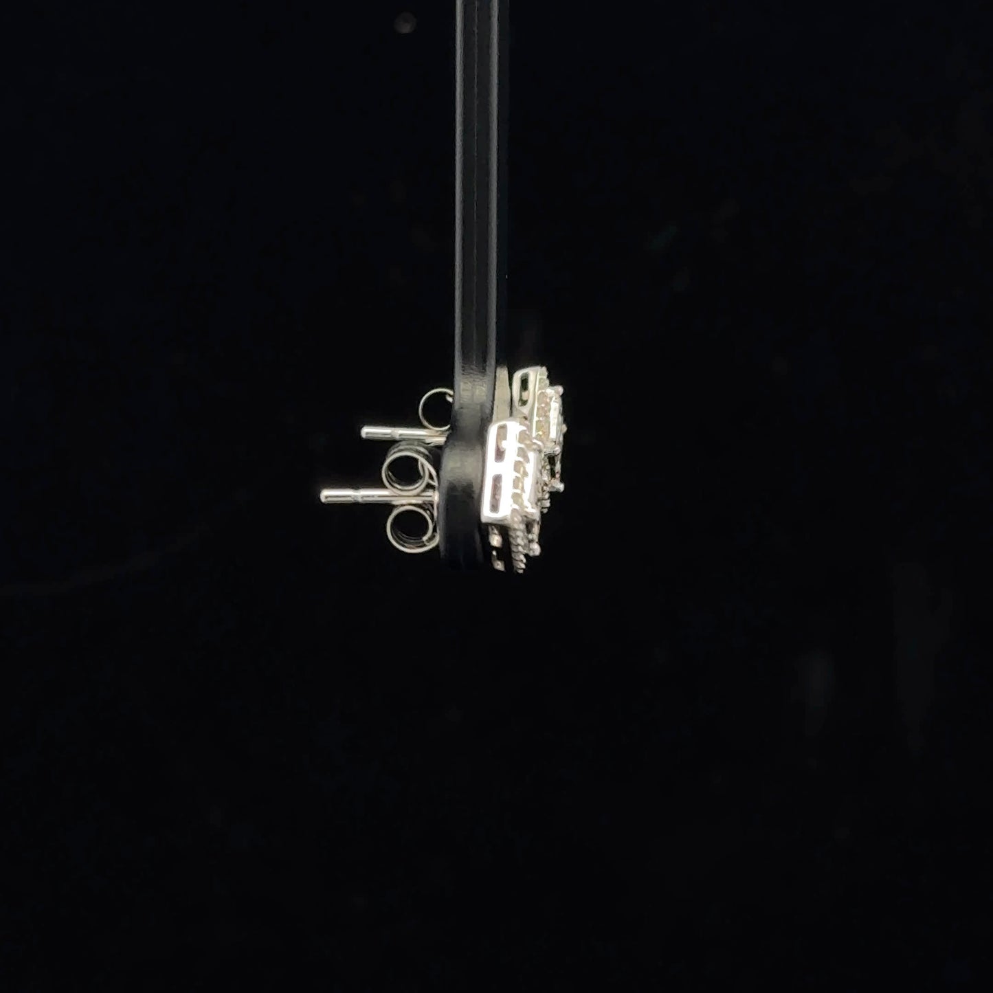 0.50ctw G/SI1 Princess Halo Studs - 10KW - Natural Diamond - 53345