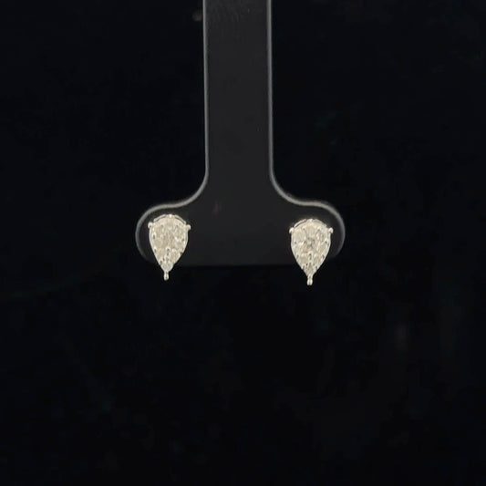 0.25ctw H/I1 Pear Studs - 10KW - Natural Diamond - 53347