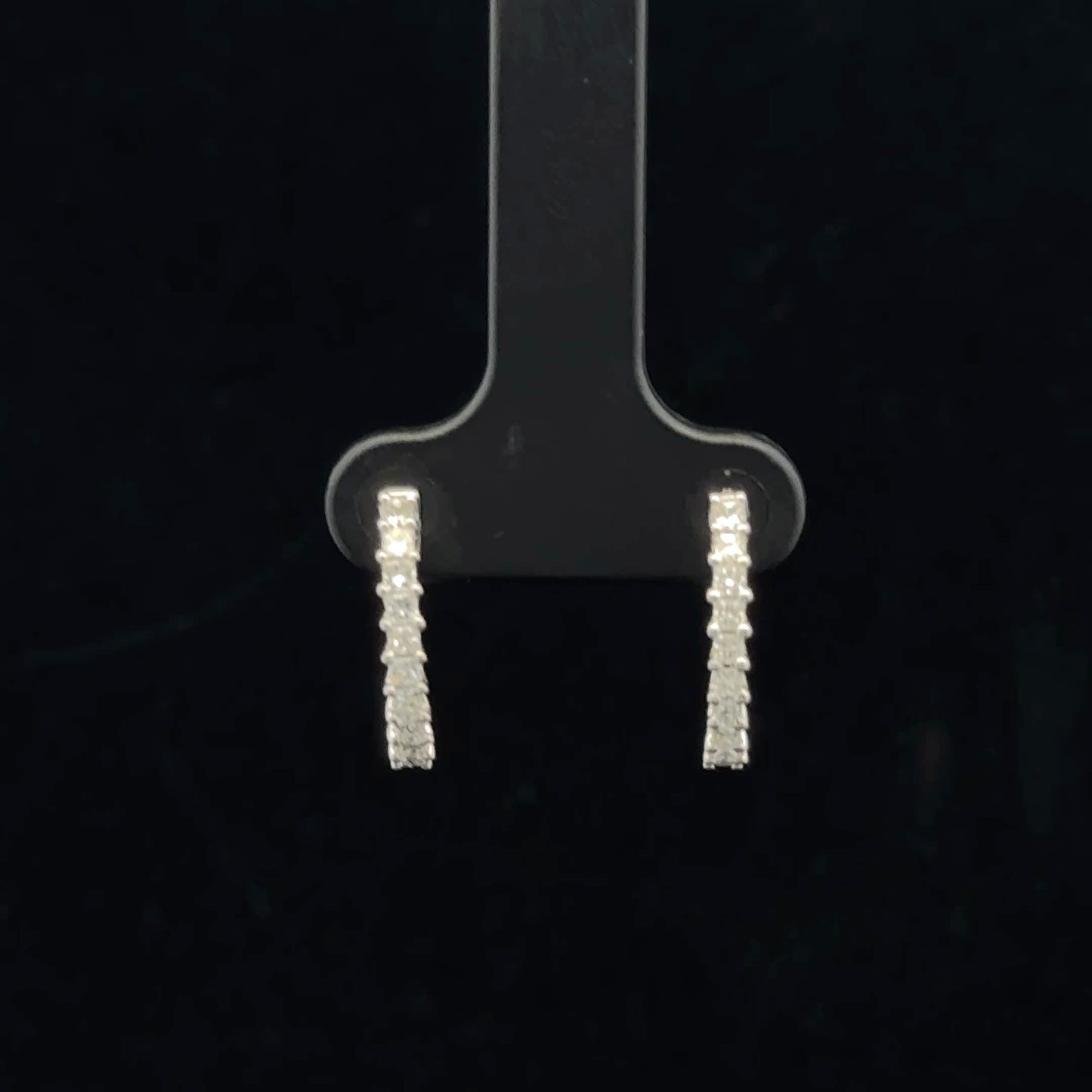 0.50ctw F/SI2 Princess Hoops - 14KW - Natural Diamond - 53350