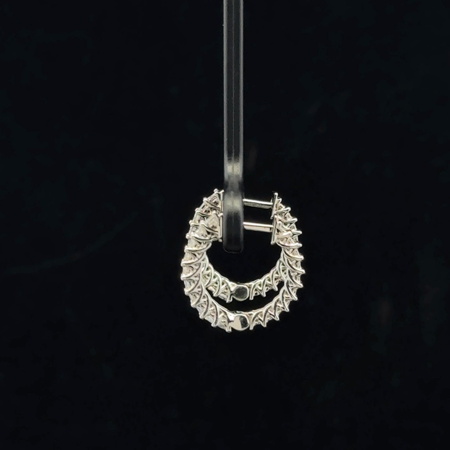 0.50ctw F/SI2 Princess Hoops - 14KW - Natural Diamond - 53350