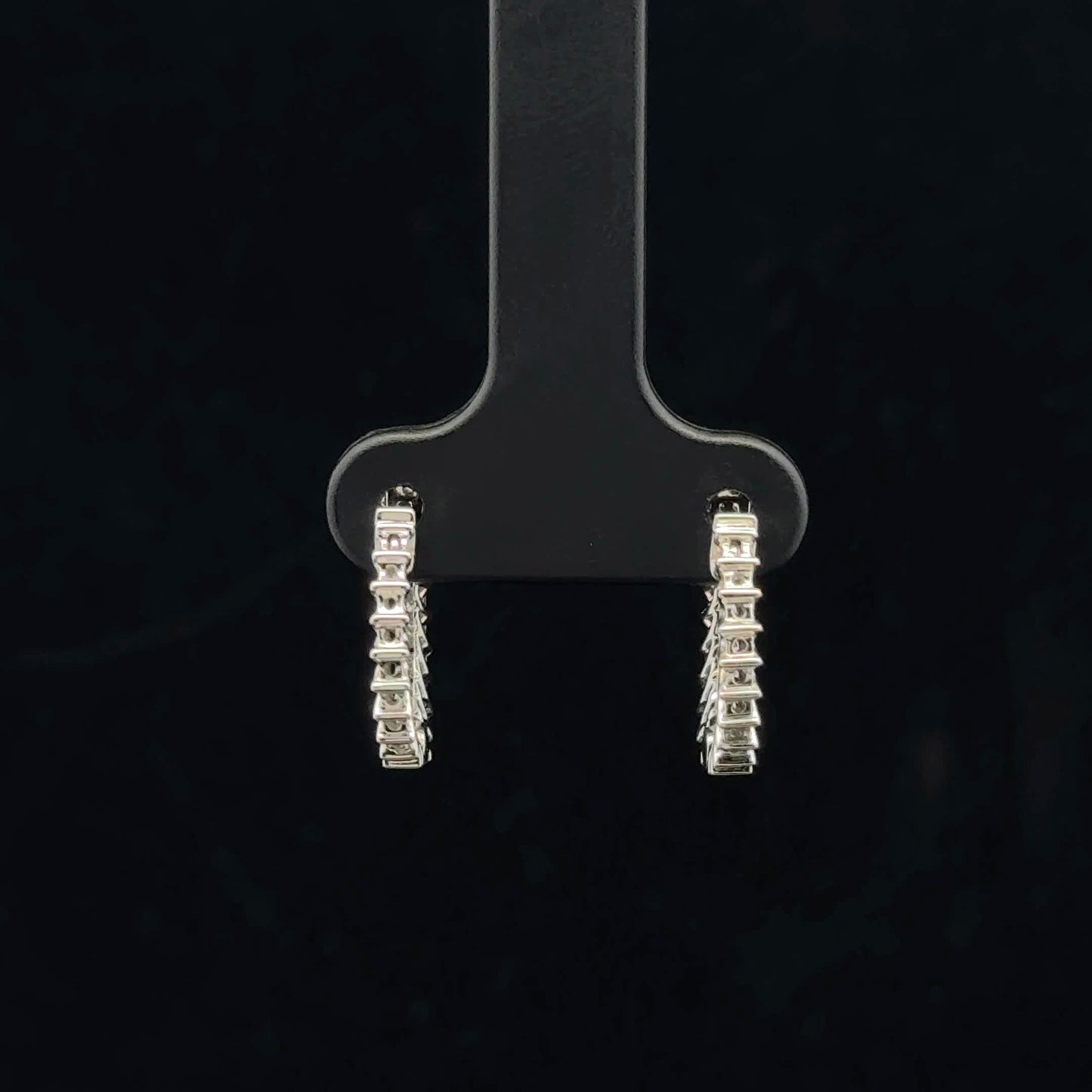 0.50ctw F/SI2 Princess Hoops - 14KW - Natural Diamond - 53350