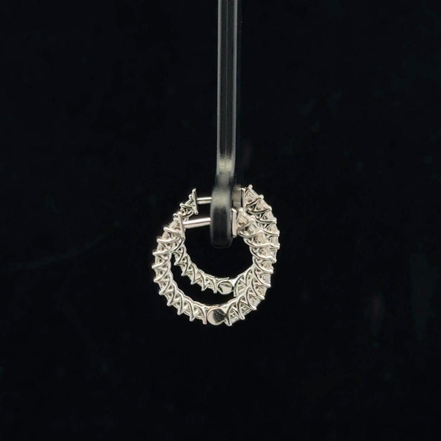 0.50ctw F/SI2 Princess Hoops - 14KW - Natural Diamond - 53350