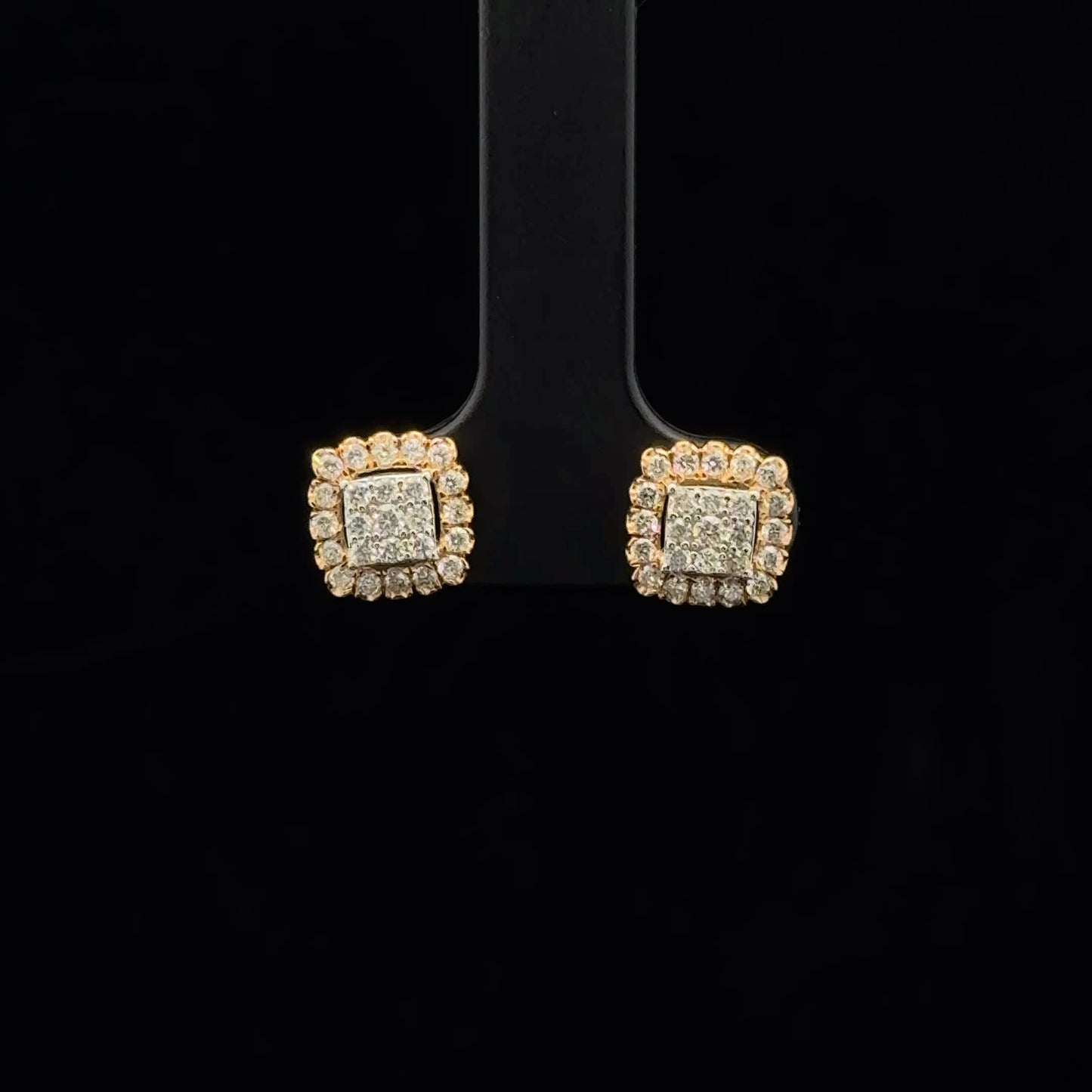0.50ctw G/SI2 Square Halo - 14KY - Natural Diamond - 53355