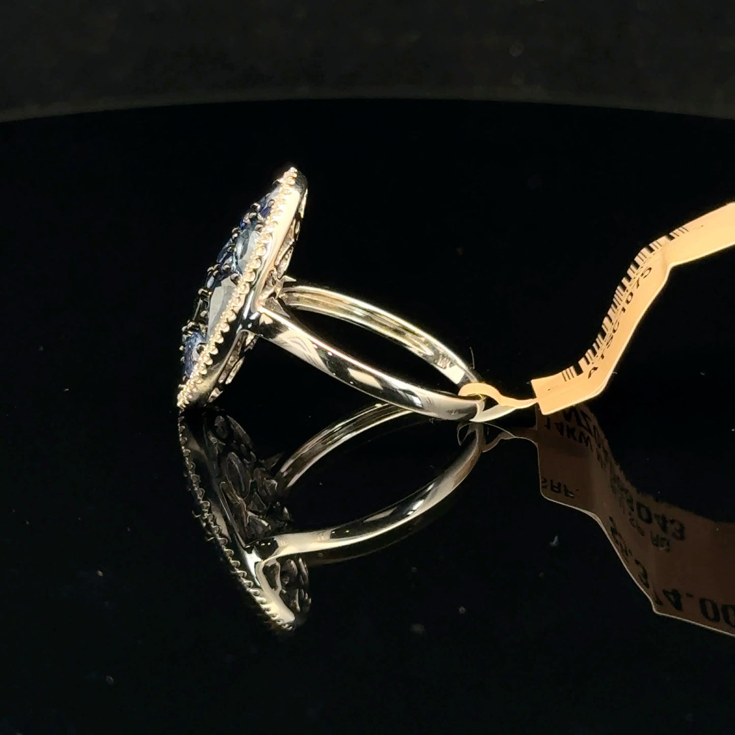 ATSC1075 Ring EFFY Sapphire - 14KW - Natural Diamond - 53318