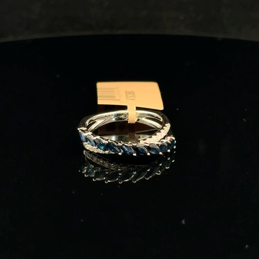 ATSC0600 Ring EFFY Sapphire - 14KW - Natural Diamond - 53322