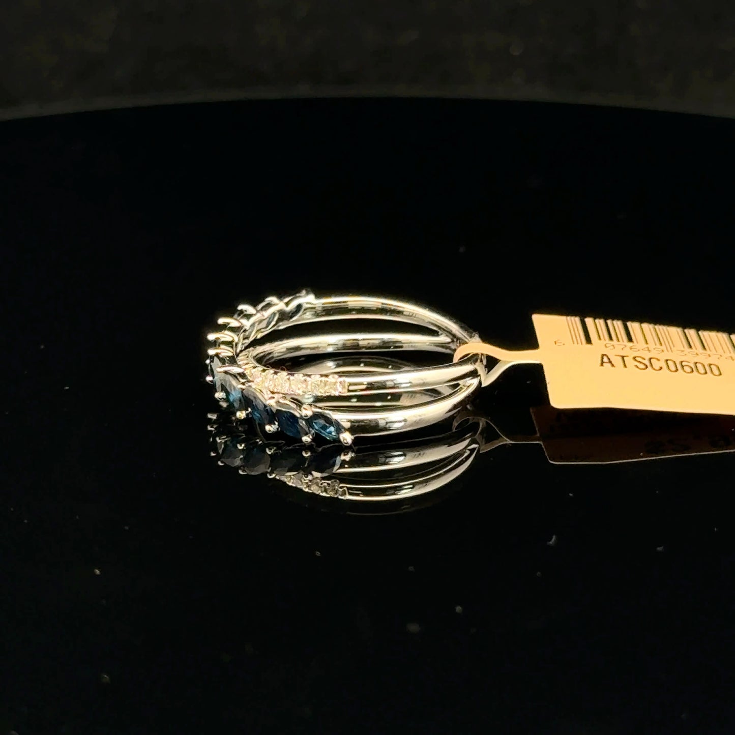 ATSC0600 Ring EFFY Sapphire - 14KW - Natural Diamond - 53322