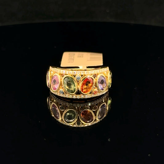 ATS1360 Ring EFFY Watercolors - 14KY - Multi Stone - 53305