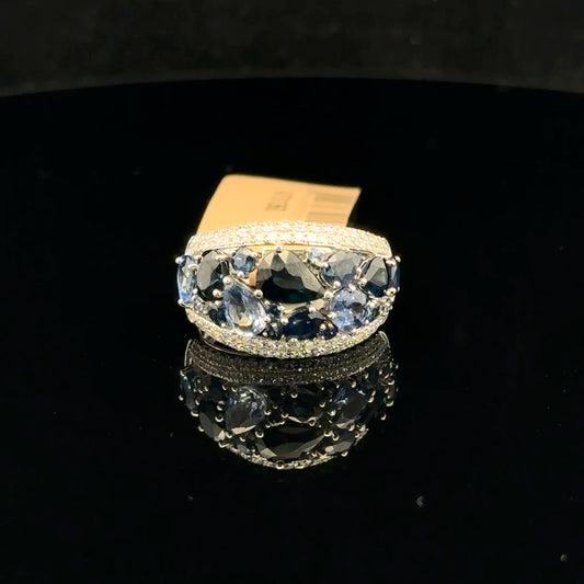 ATS1360 Ring EFFY Sapphire - 14KW - Natural Diamond - 53321