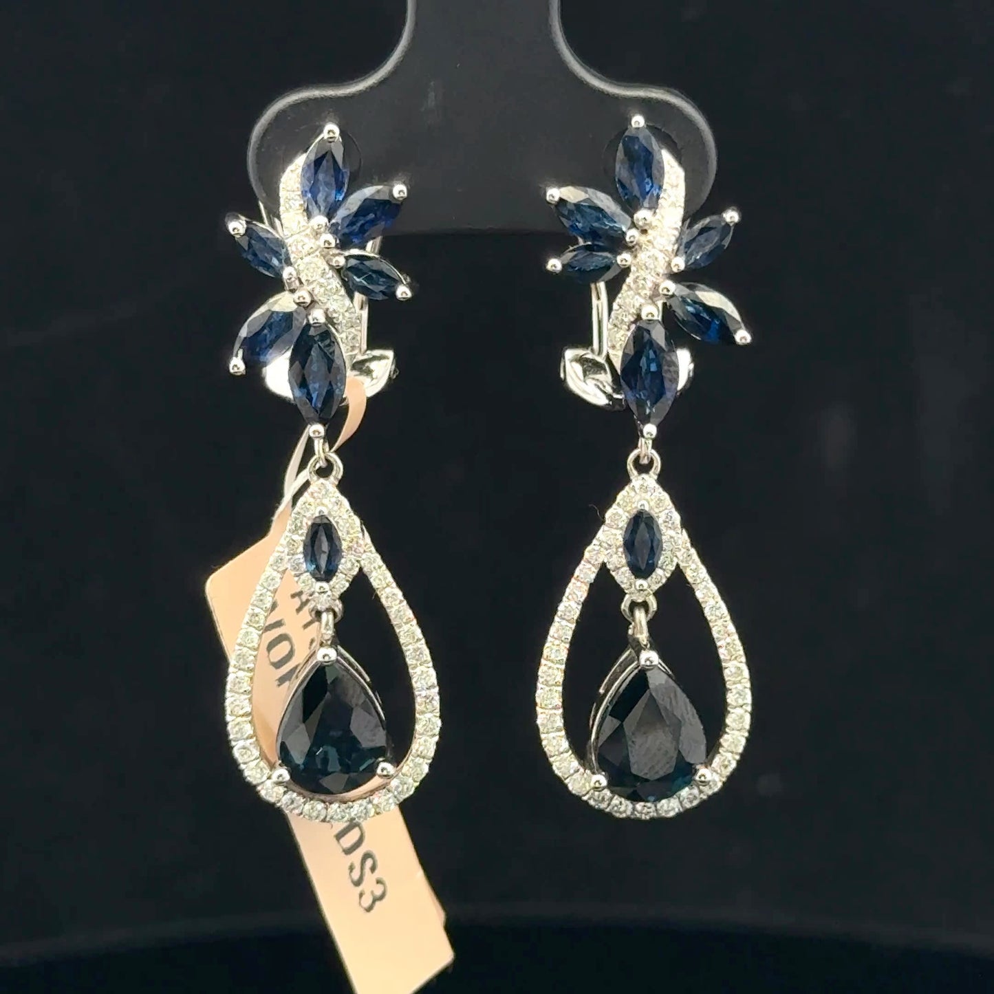 ATS2184 Earring EFFY Sapphire - 14KW - Natural Diamond - 53323