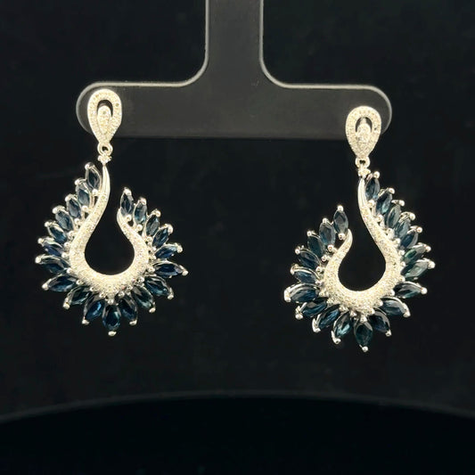 ATSC1645 Earring EFFY Sapphire - 14KW - Natural Diamond - 53317