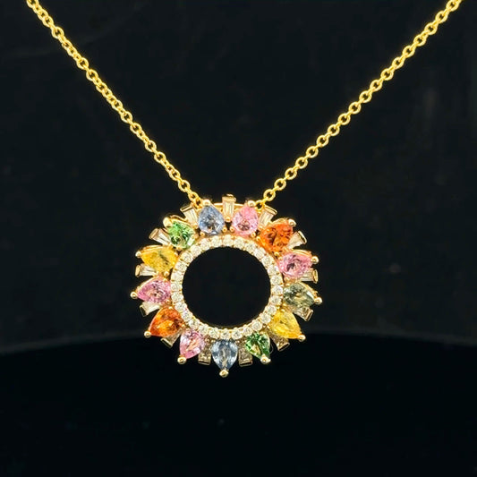 ATS1285 Pendant EFFY Watercolors - 14KY - Multi Stone - 53313