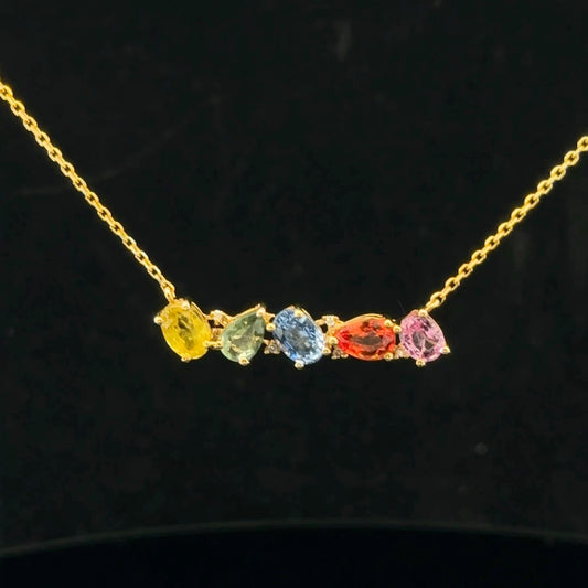 ATS0825 Pendant EFFY Watercolors - 14KY - Multi Stone - 53315