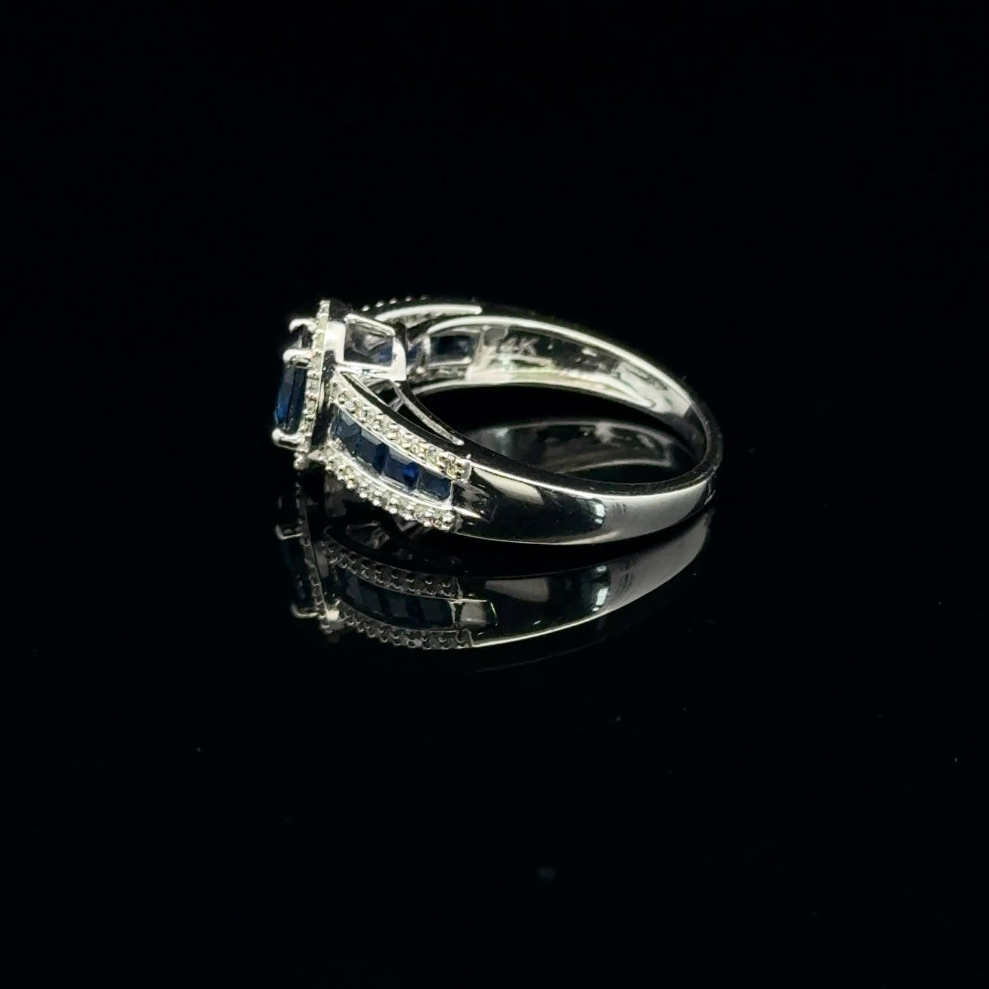 0.25ctw Diamond 1ctw 0.75ct Sapp - 14KW - Natural - 53399